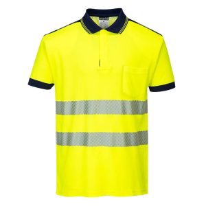Polo HV PW3 Jaune/Marine