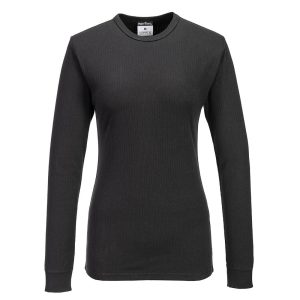 T-shirt thermique à manches longues pour femmes Noir