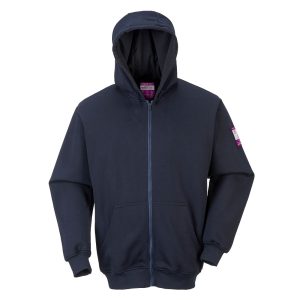 Sweat-Shirt FR zippe a capuche Marine